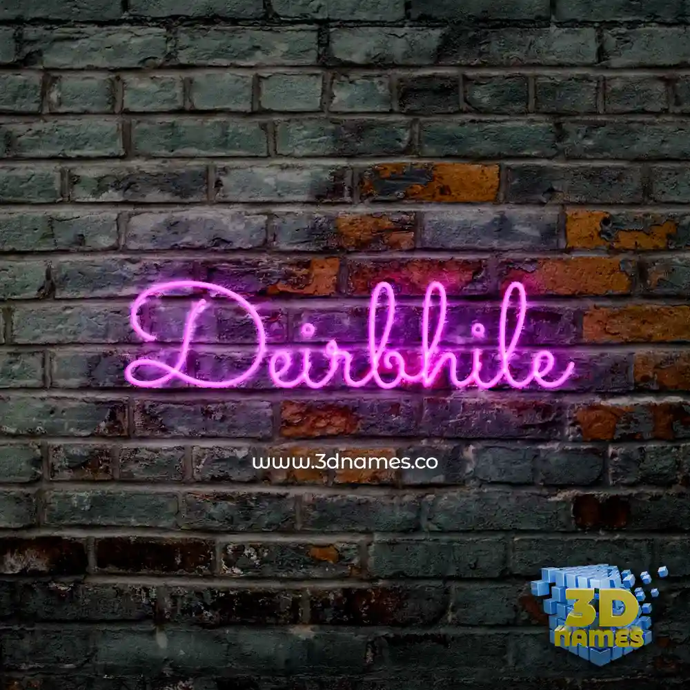deirbhile in Pink Neon style - 3D name wallpaper