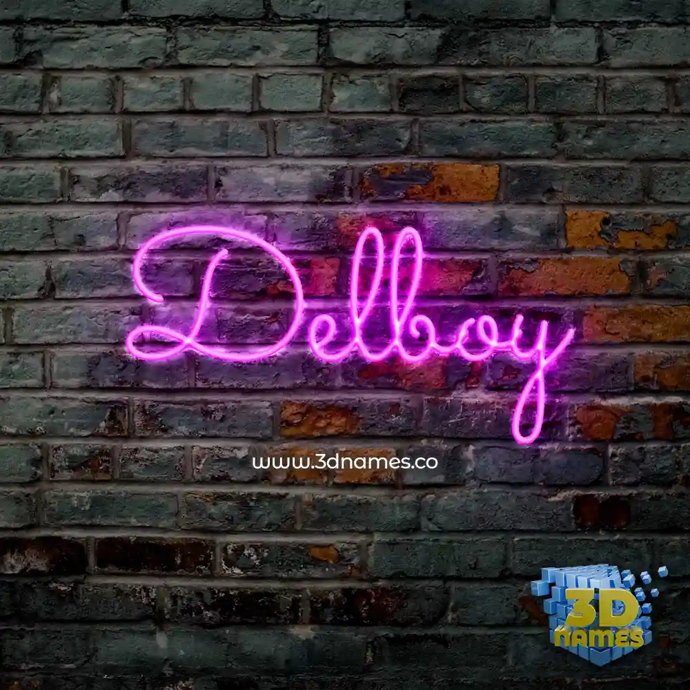 delboy in Pink Neon style - 3D name wallpaper