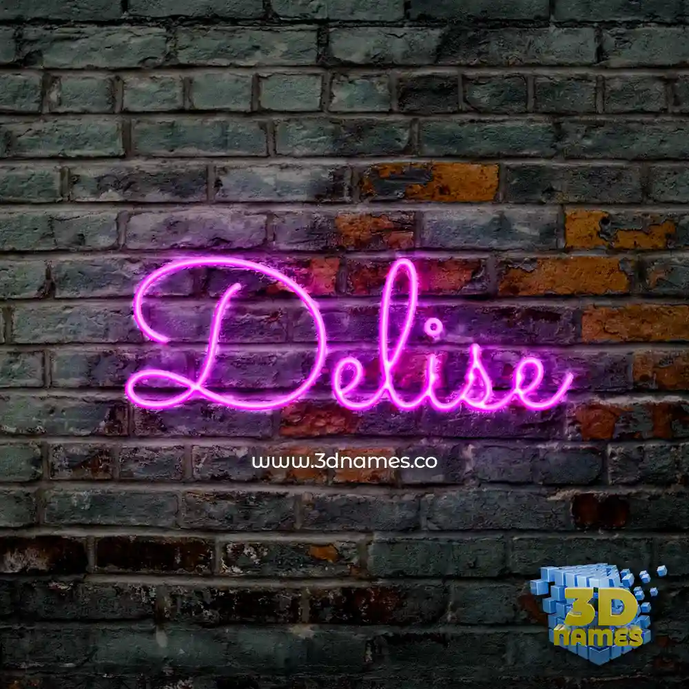 delise in Pink Neon style - 3D name wallpaper