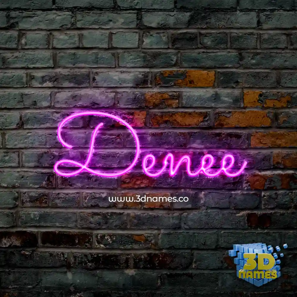 denee in Pink Neon style - 3D name wallpaper