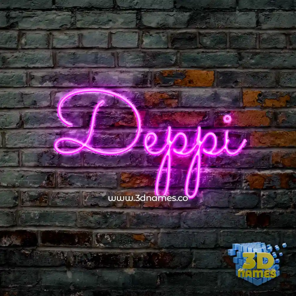 deppi in Pink Neon style - 3D name wallpaper