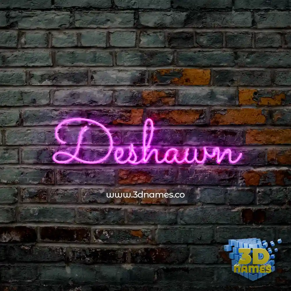 deshawn in Pink Neon style - 3D name wallpaper