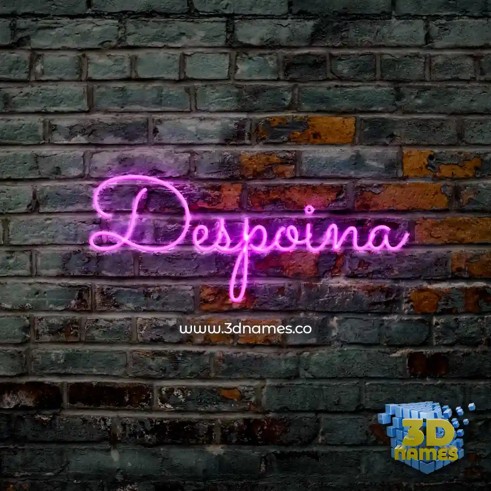 despoina in Pink Neon style - 3D name wallpaper