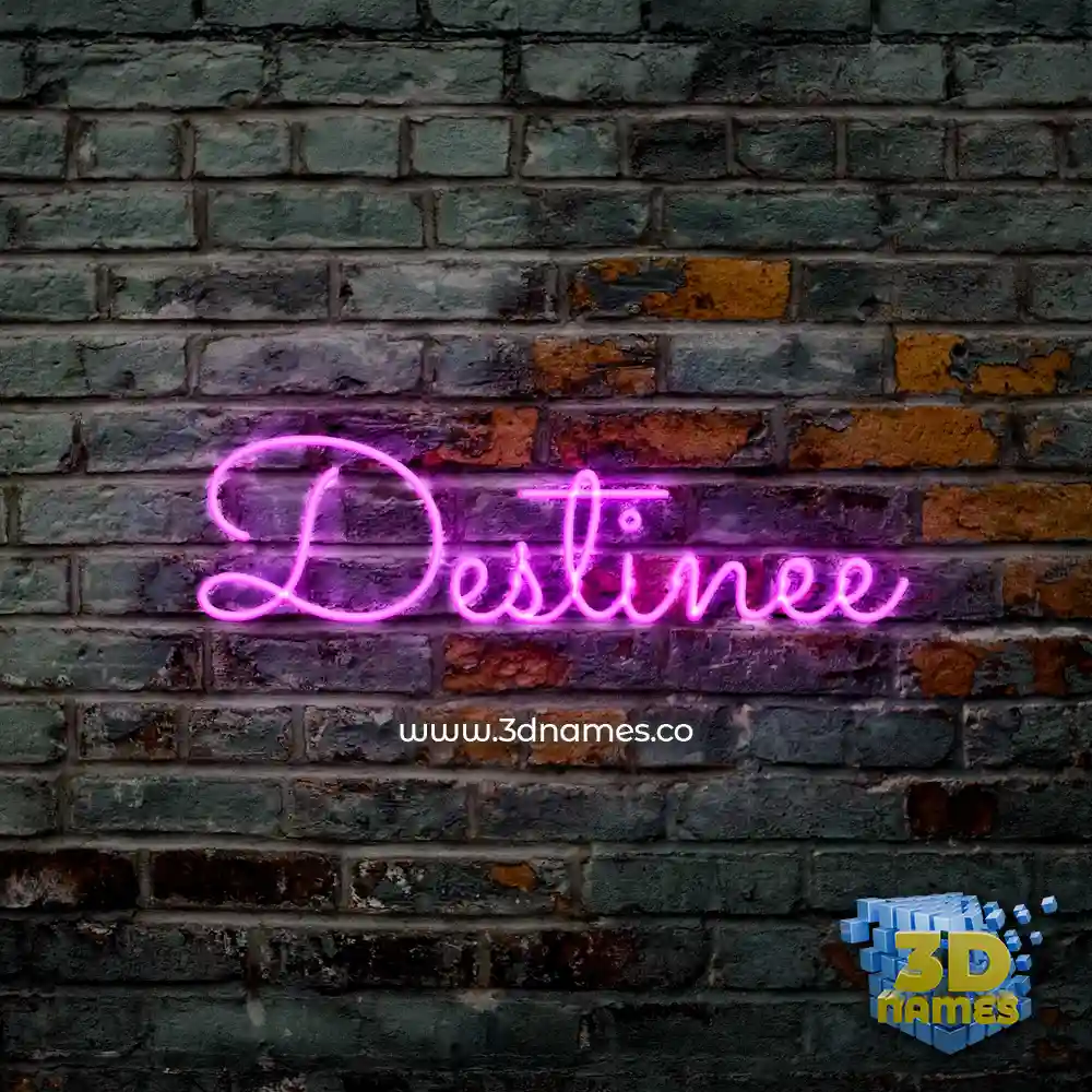 destinee in Pink Neon style - 3D name wallpaper