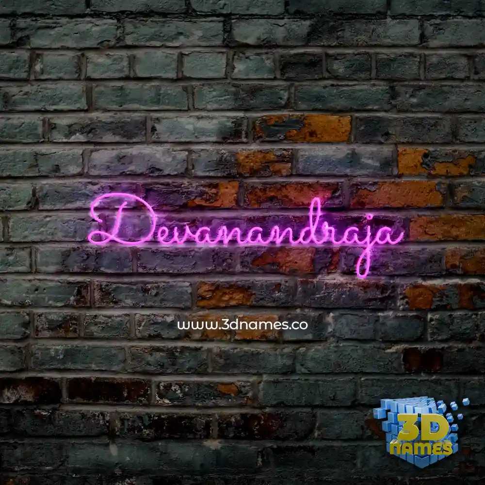 devanandraja in Pink Neon style - 3D name wallpaper