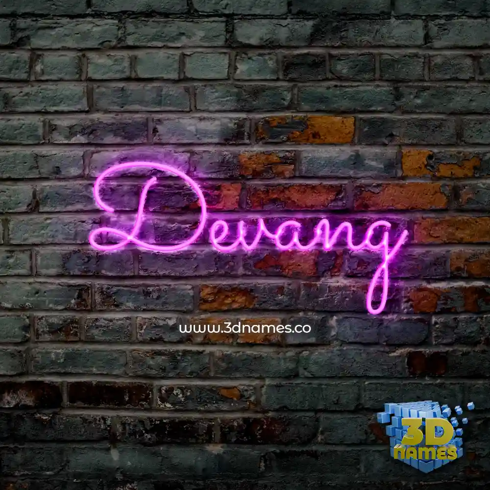 devang in Pink Neon style - 3D name wallpaper