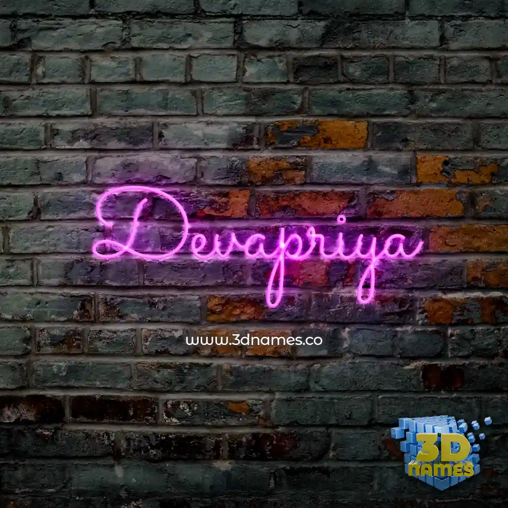 devapriya in Pink Neon style - 3D name wallpaper