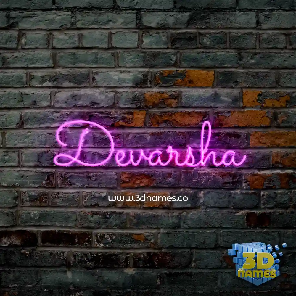 devarsha in Pink Neon style - 3D name wallpaper