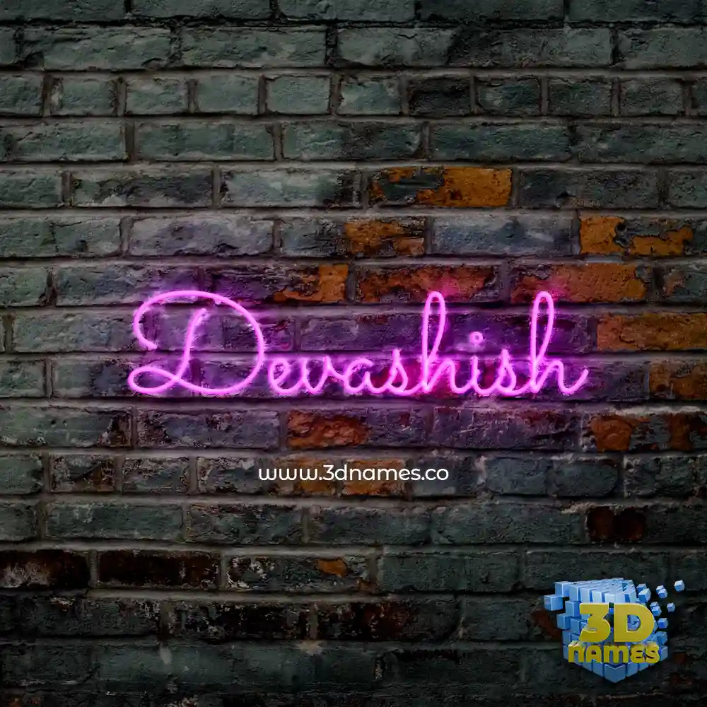 devashish in Pink Neon style - 3D name wallpaper