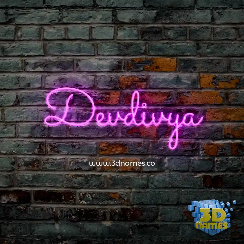 devdivya in Pink Neon style - 3D name wallpaper
