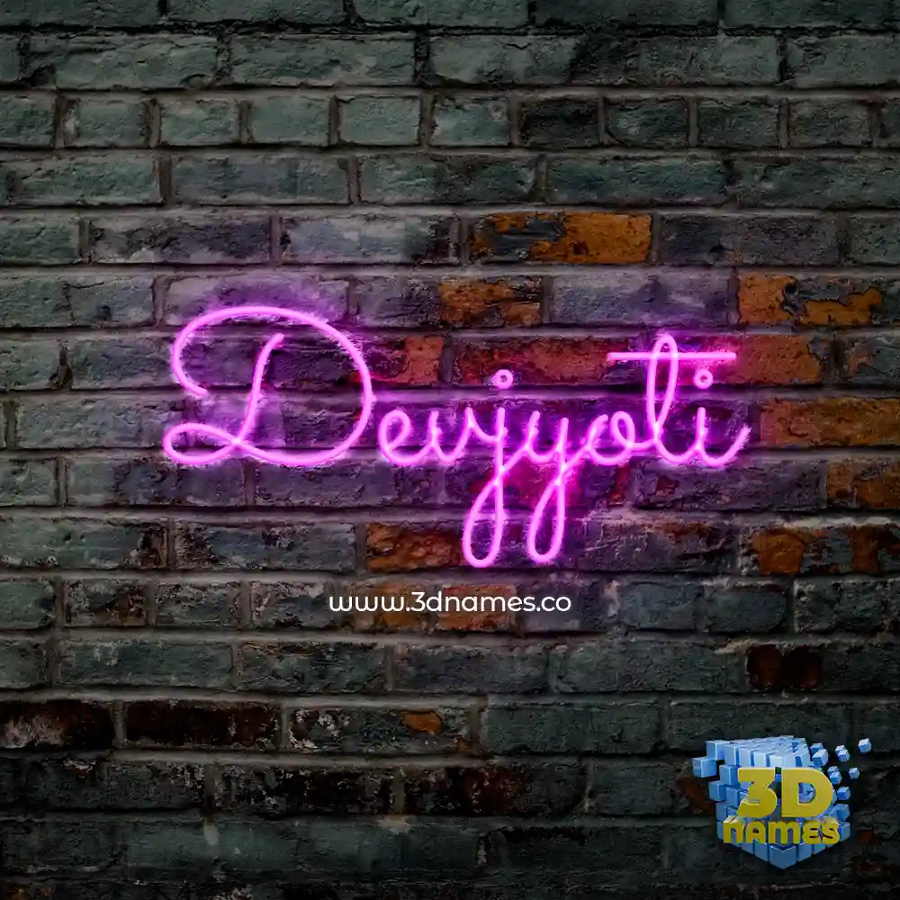 devjyoti in Pink Neon style - 3D name wallpaper