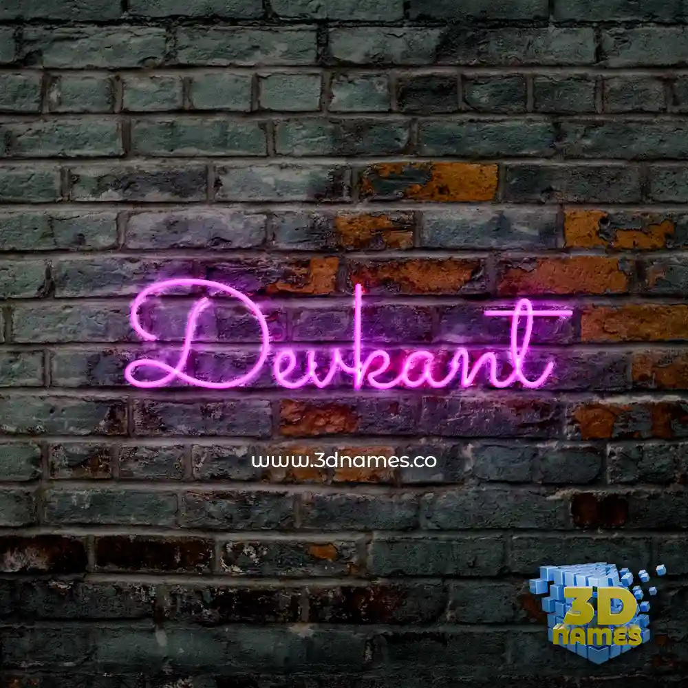 devkant in Pink Neon style - 3D name wallpaper