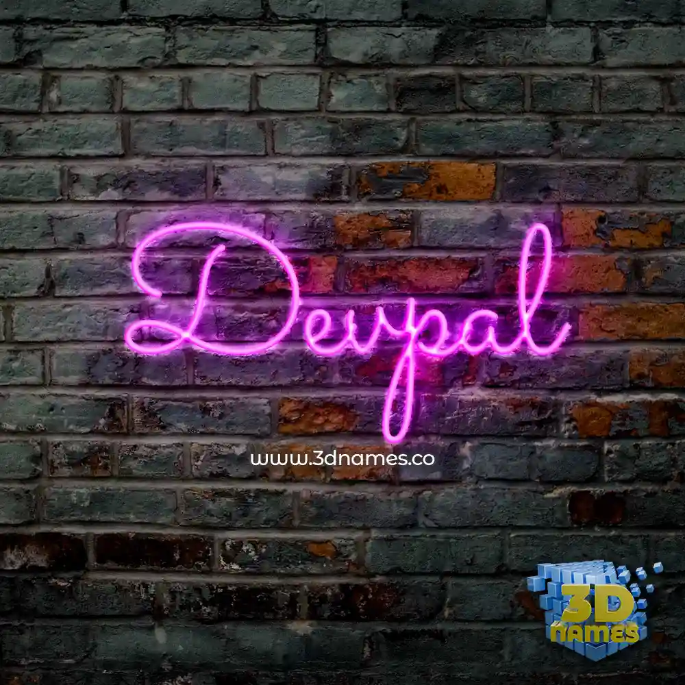 devpal in Pink Neon style - 3D name wallpaper