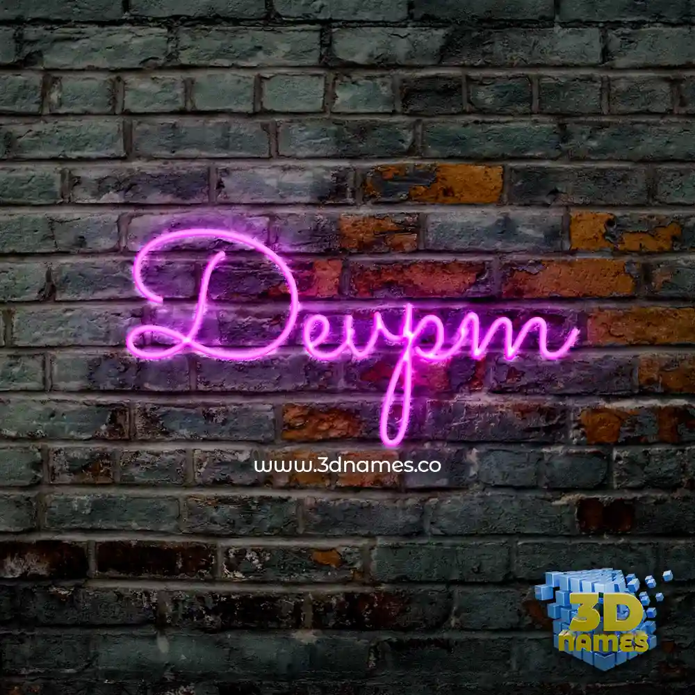 devpm in Pink Neon style - 3D name wallpaper