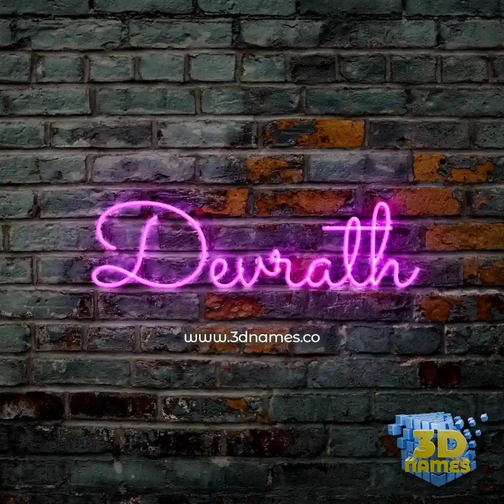 devrath in Pink Neon style - 3D name wallpaper