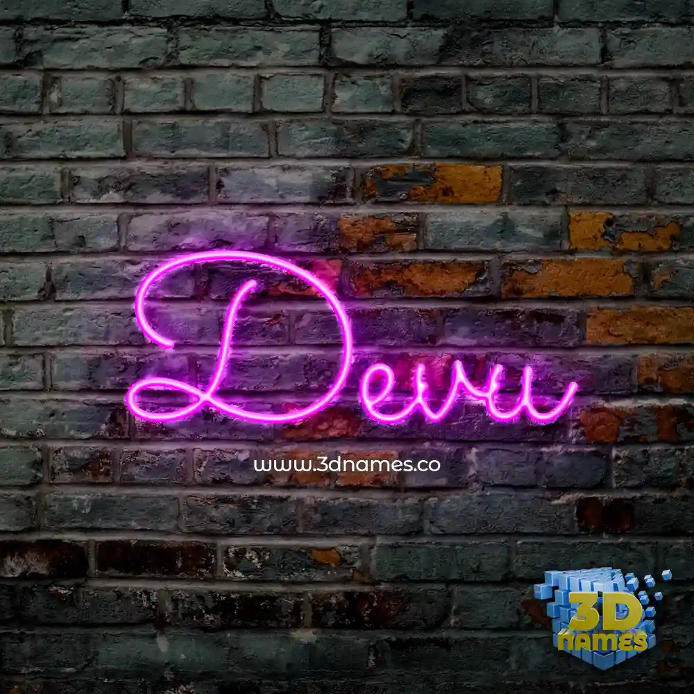 devu in Pink Neon style - 3D name wallpaper
