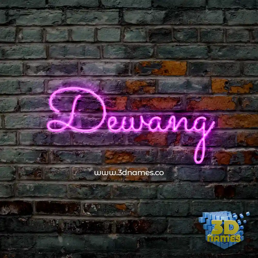 dewang in Pink Neon style - 3D name wallpaper