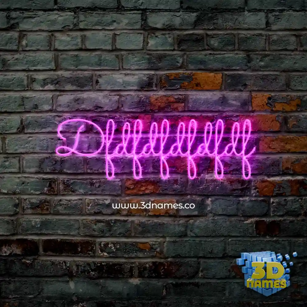 dfdfdfdfdfdf in Pink Neon style - 3D name wallpaper