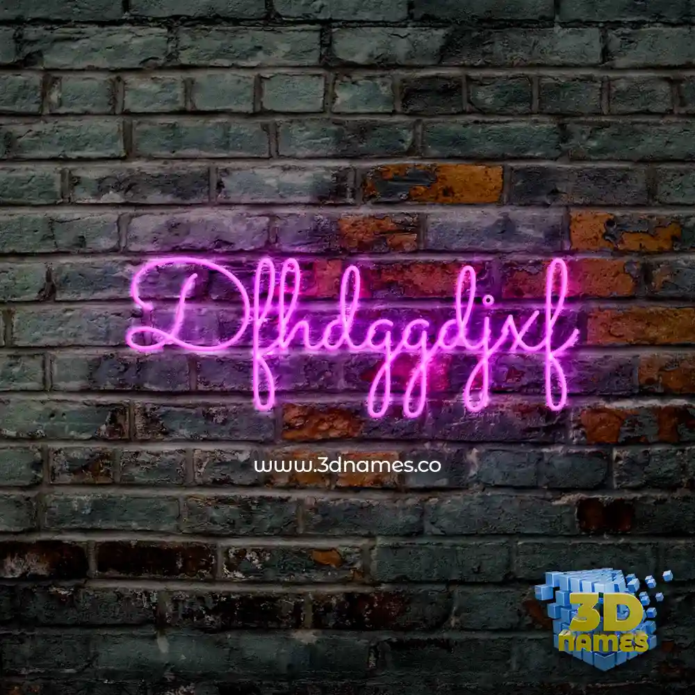 dfhdggdjxf in Pink Neon style - 3D name wallpaper