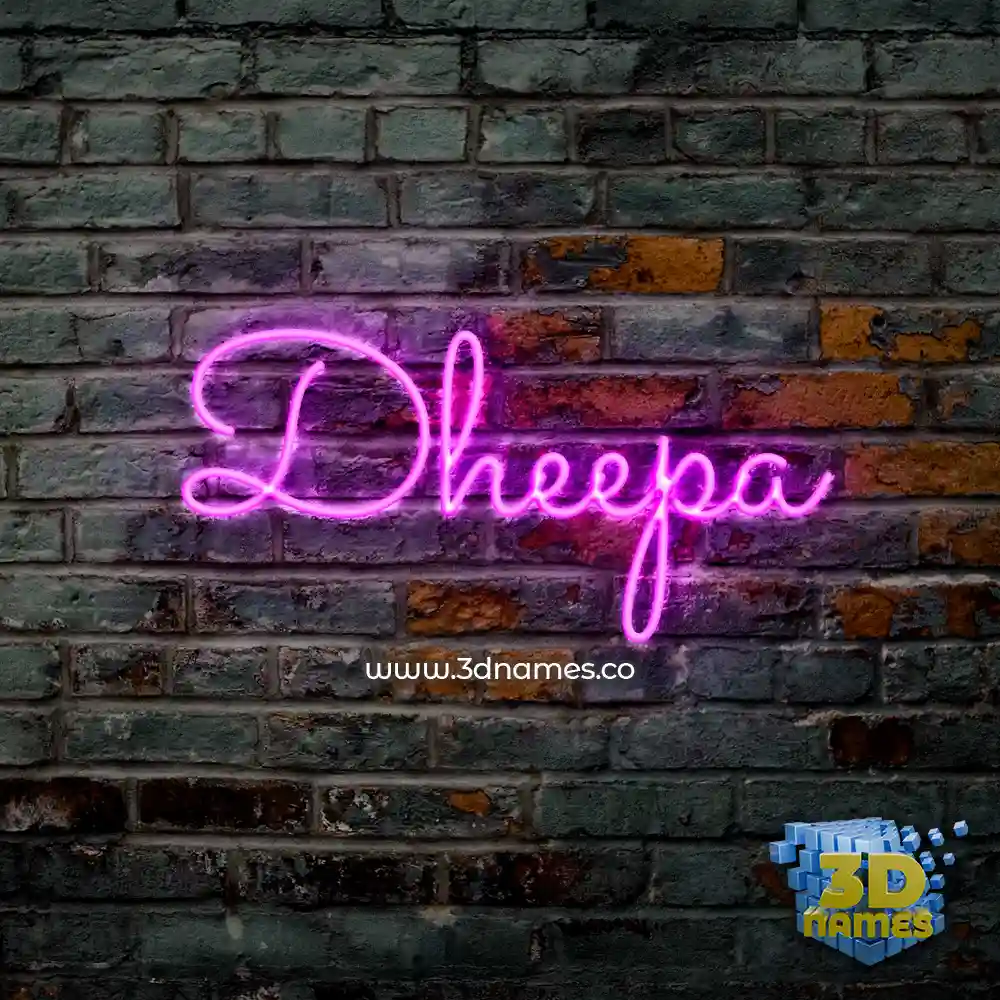 dheepa in Pink Neon style - 3D name wallpaper