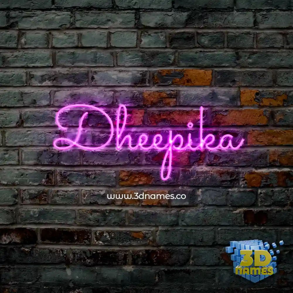 dheepika in Pink Neon style - 3D name wallpaper