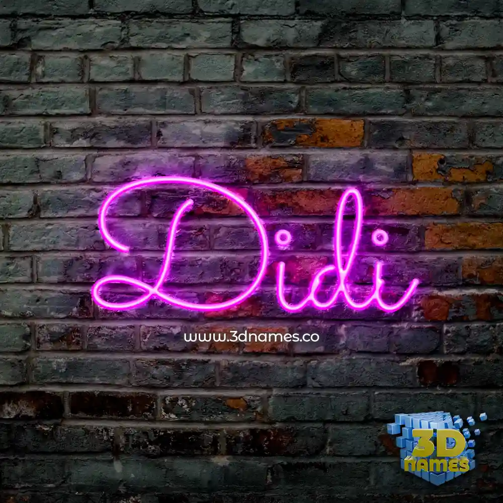 didi in Pink Neon style - 3D name wallpaper