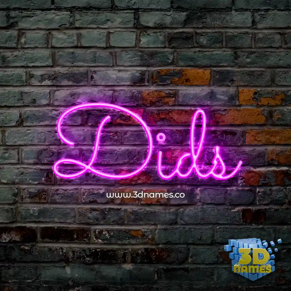 dids in Pink Neon style - 3D name wallpaper