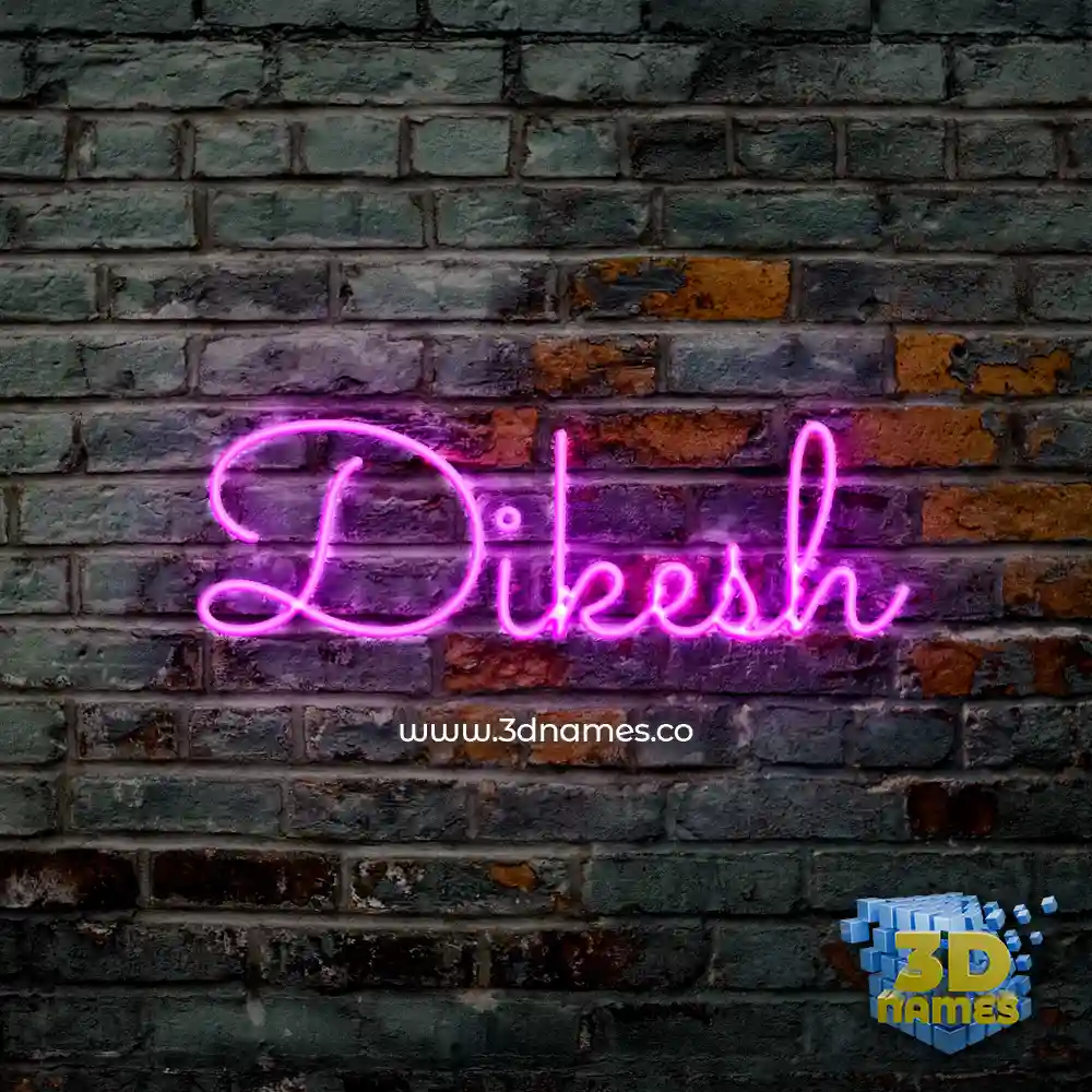 dikesh in Pink Neon style - 3D name wallpaper