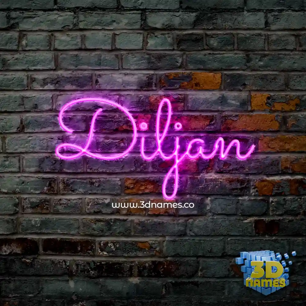 diljan in Pink Neon style - 3D name wallpaper