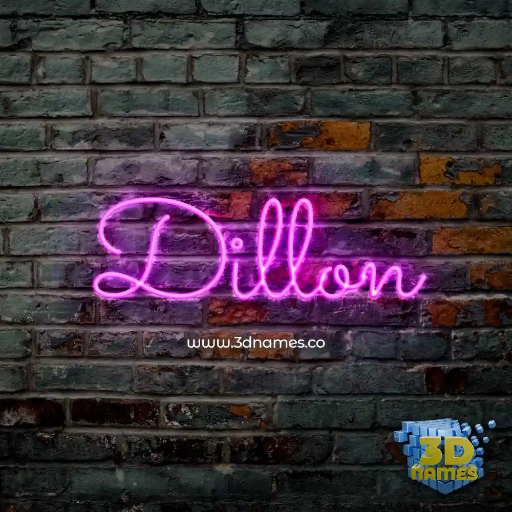 dillon in Pink Neon style - 3D name wallpaper
