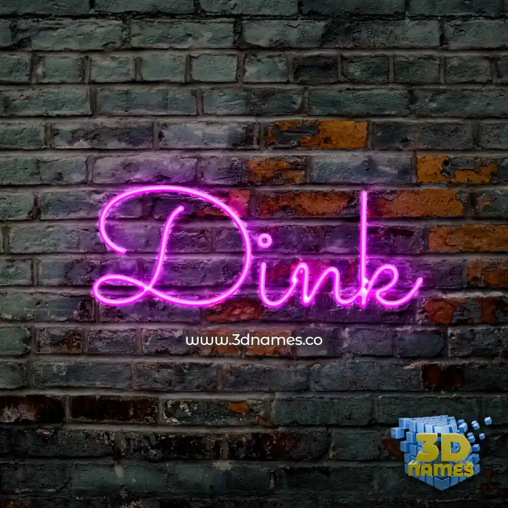 dink in Pink Neon style - 3D name wallpaper