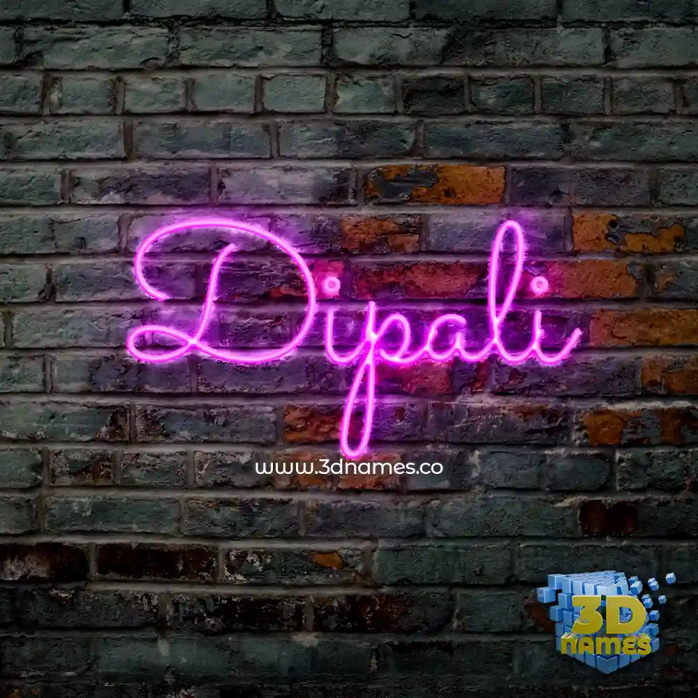 dipali in Pink Neon style - 3D name wallpaper