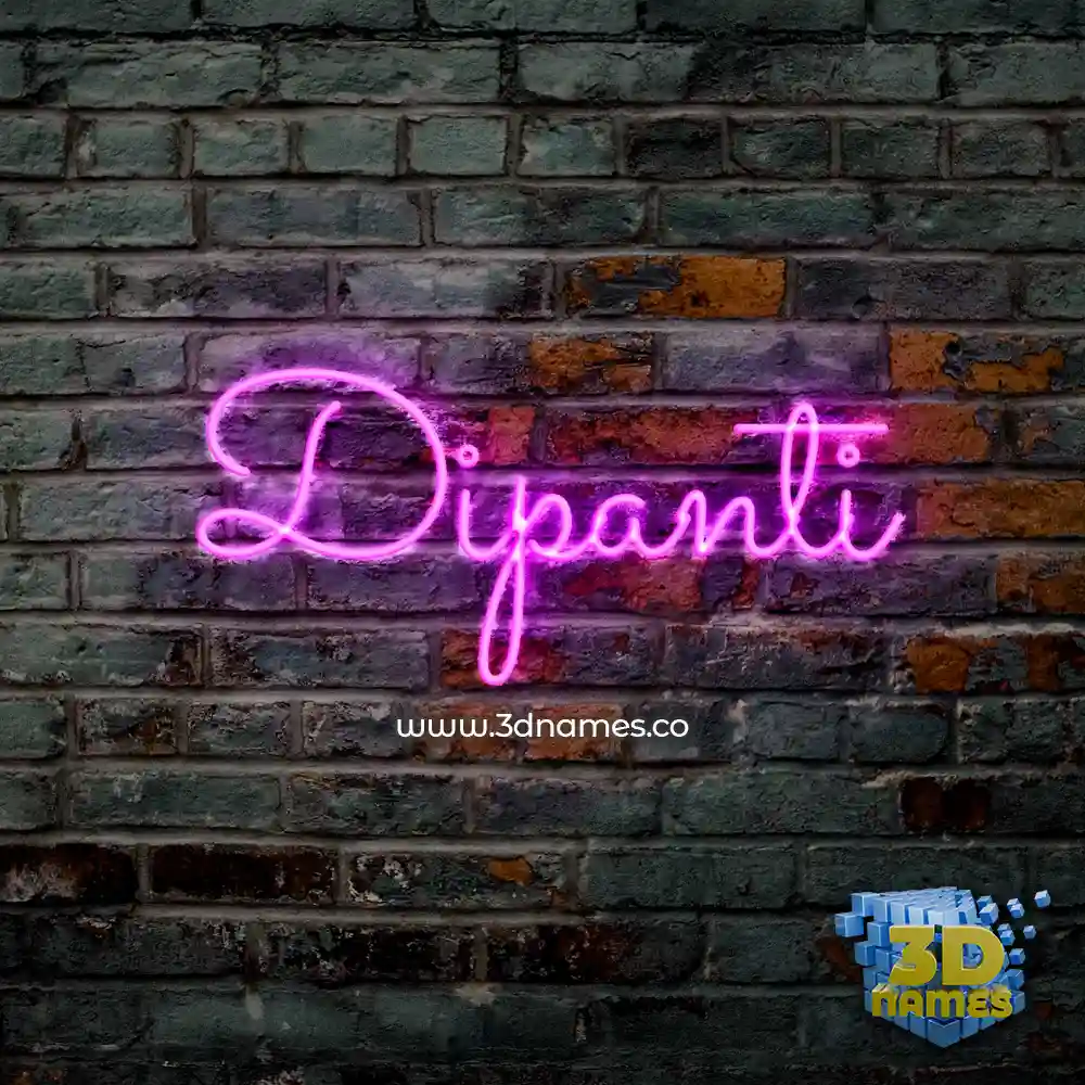 dipanti in Pink Neon style - 3D name wallpaper