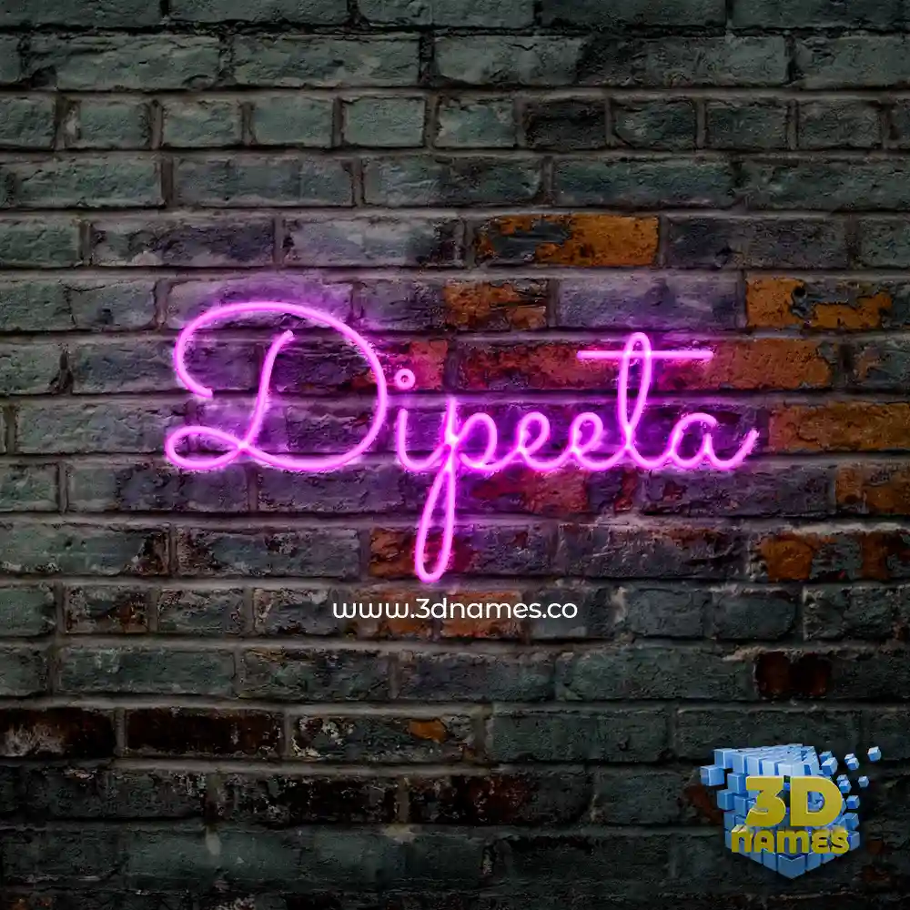 dipeeta in Pink Neon style - 3D name wallpaper
