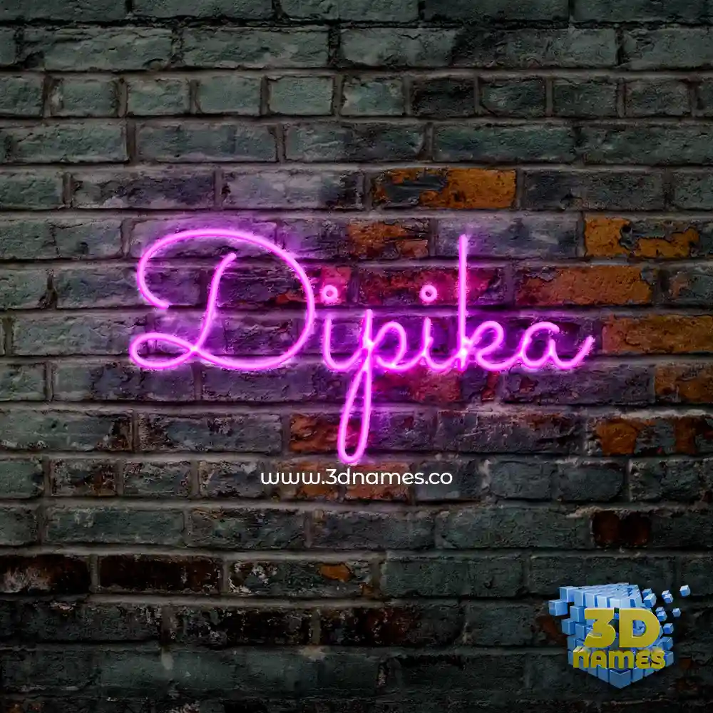 dipika in Pink Neon style - 3D name wallpaper