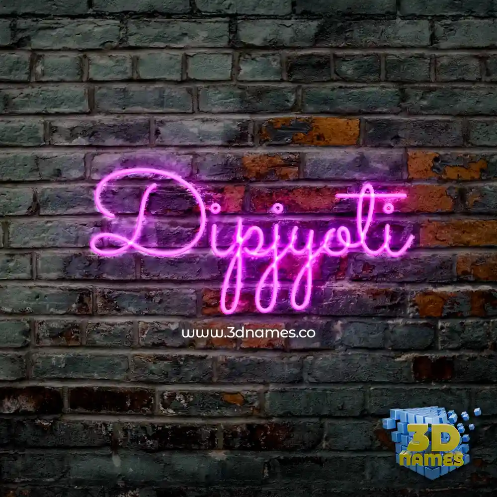 dipjyoti in Pink Neon style - 3D name wallpaper