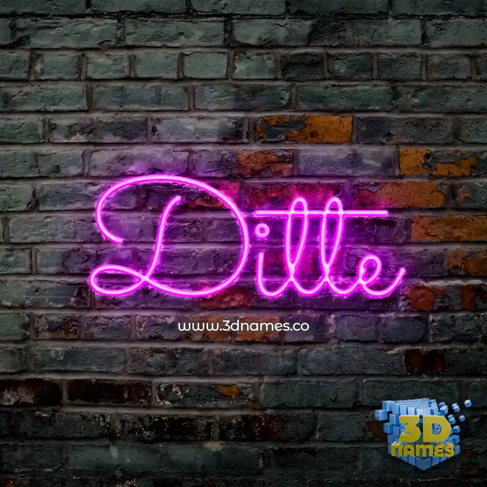 ditte in Pink Neon style - 3D name wallpaper
