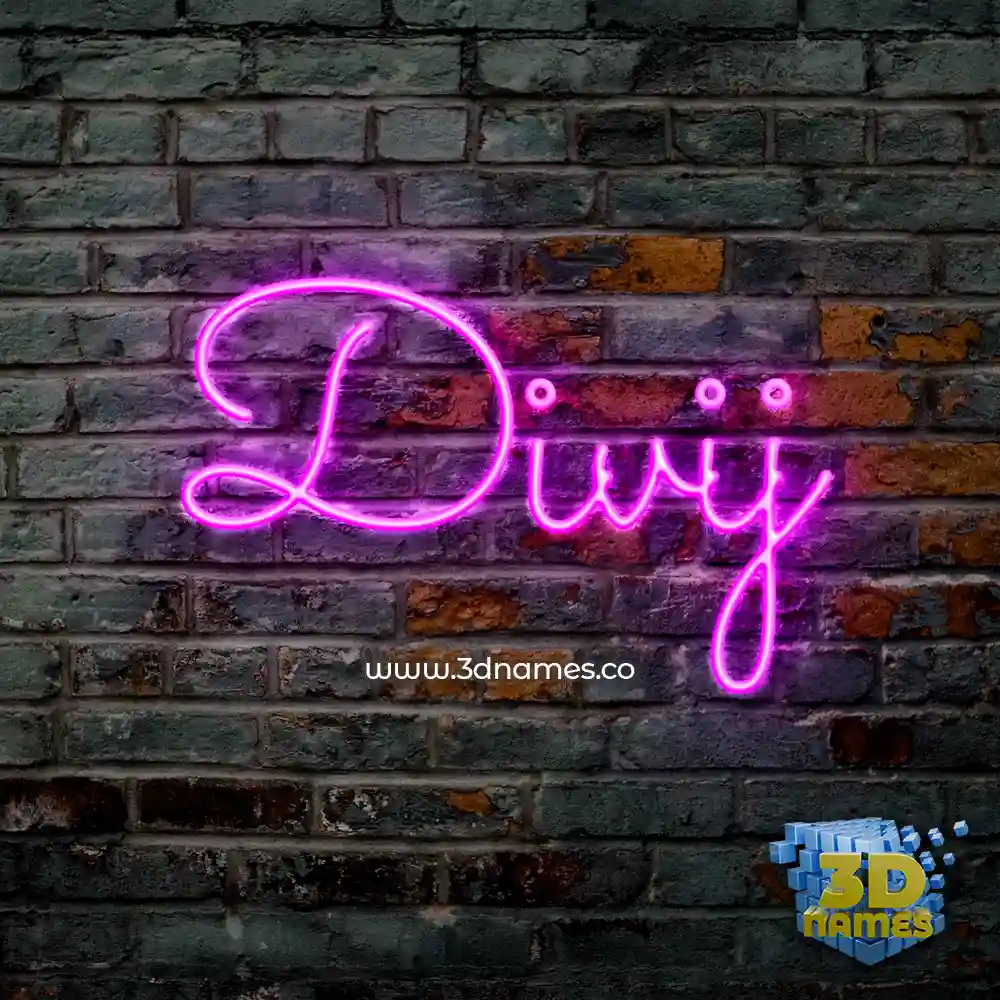 divij in Pink Neon style - 3D name wallpaper