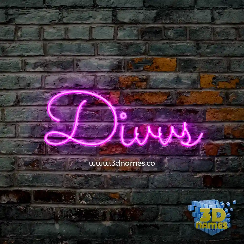 divvs in Pink Neon style - 3D name wallpaper