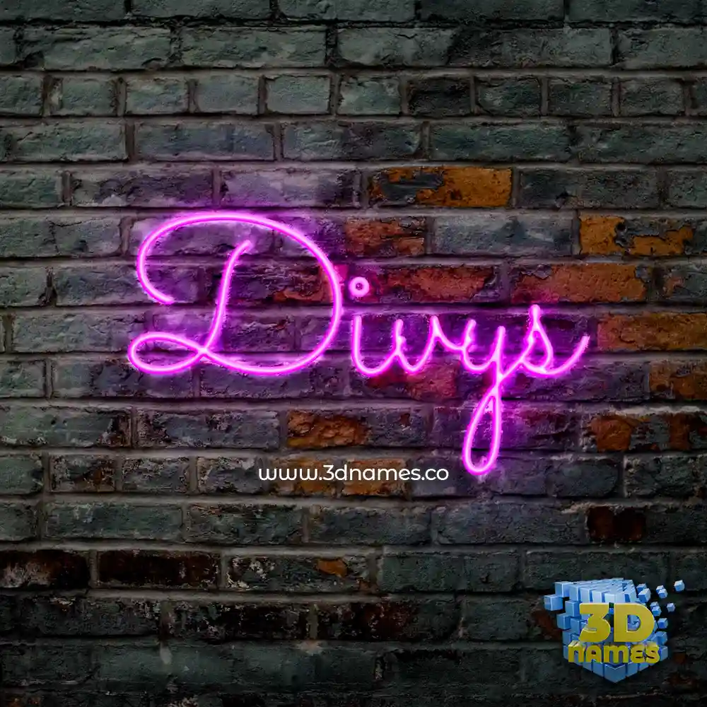 divys in Pink Neon style - 3D name wallpaper