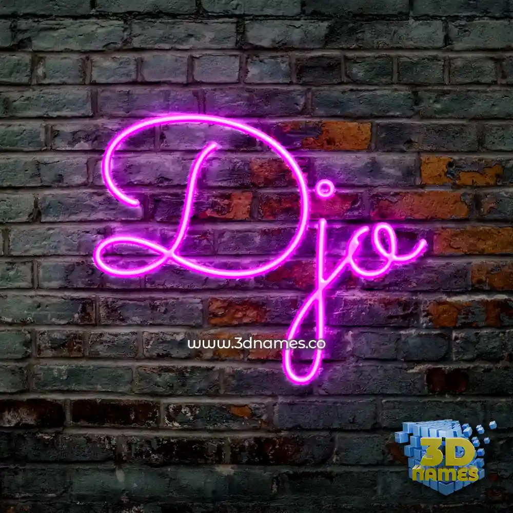 djo in Pink Neon style - 3D name wallpaper
