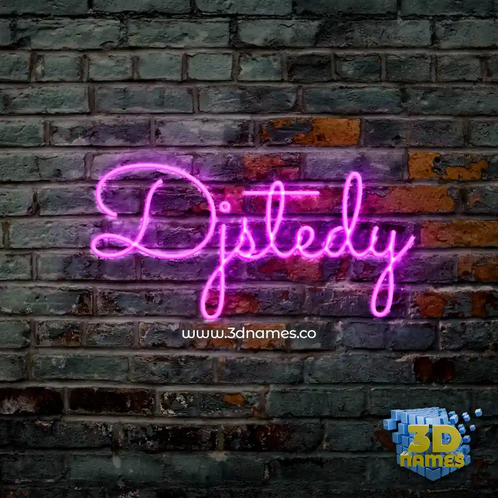 djstedy in Pink Neon style - 3D name wallpaper