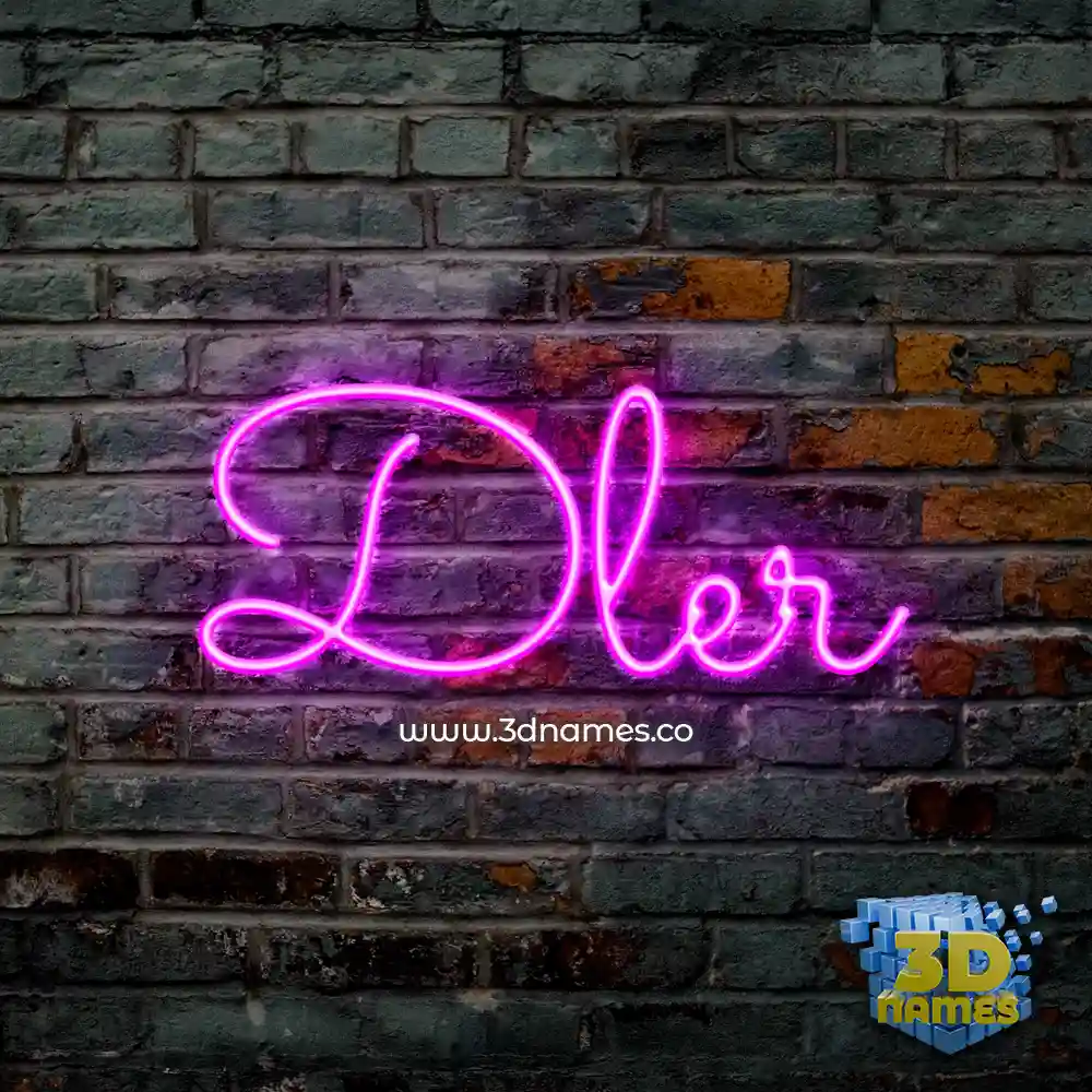 dler in Pink Neon style - 3D name wallpaper