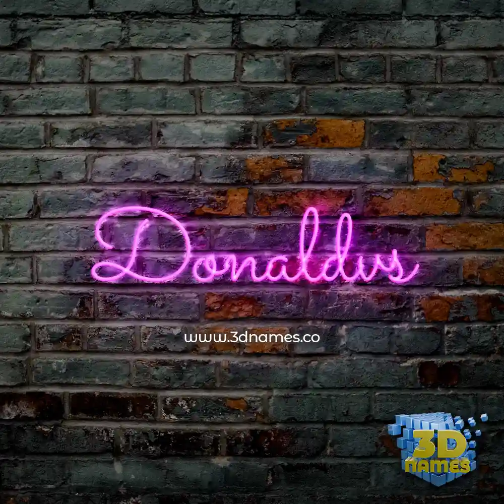 donaldvs in Pink Neon style - 3D name wallpaper