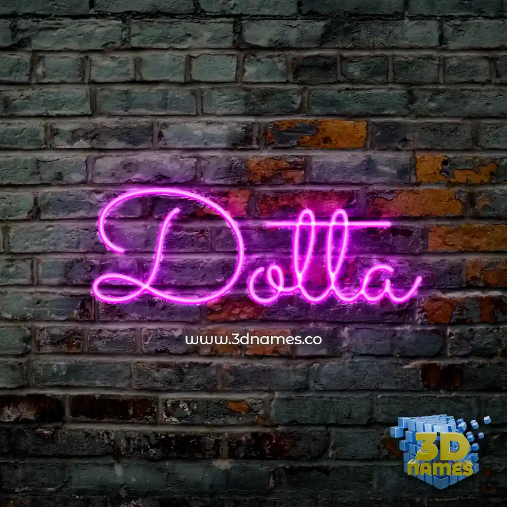 dotta in Pink Neon style - 3D name wallpaper