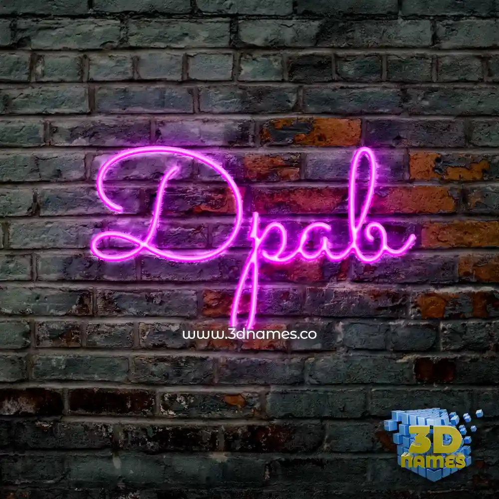 dpab in Pink Neon style - 3D name wallpaper