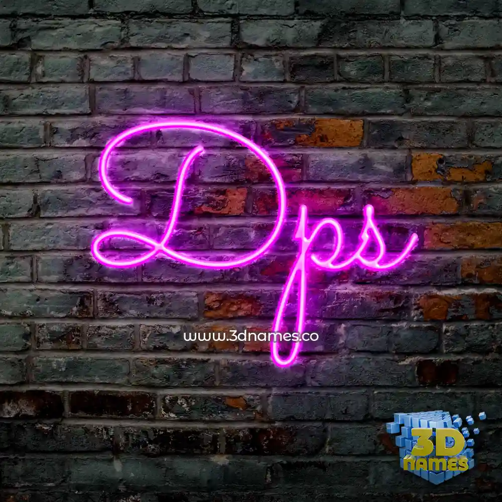 dps in Pink Neon style - 3D name wallpaper