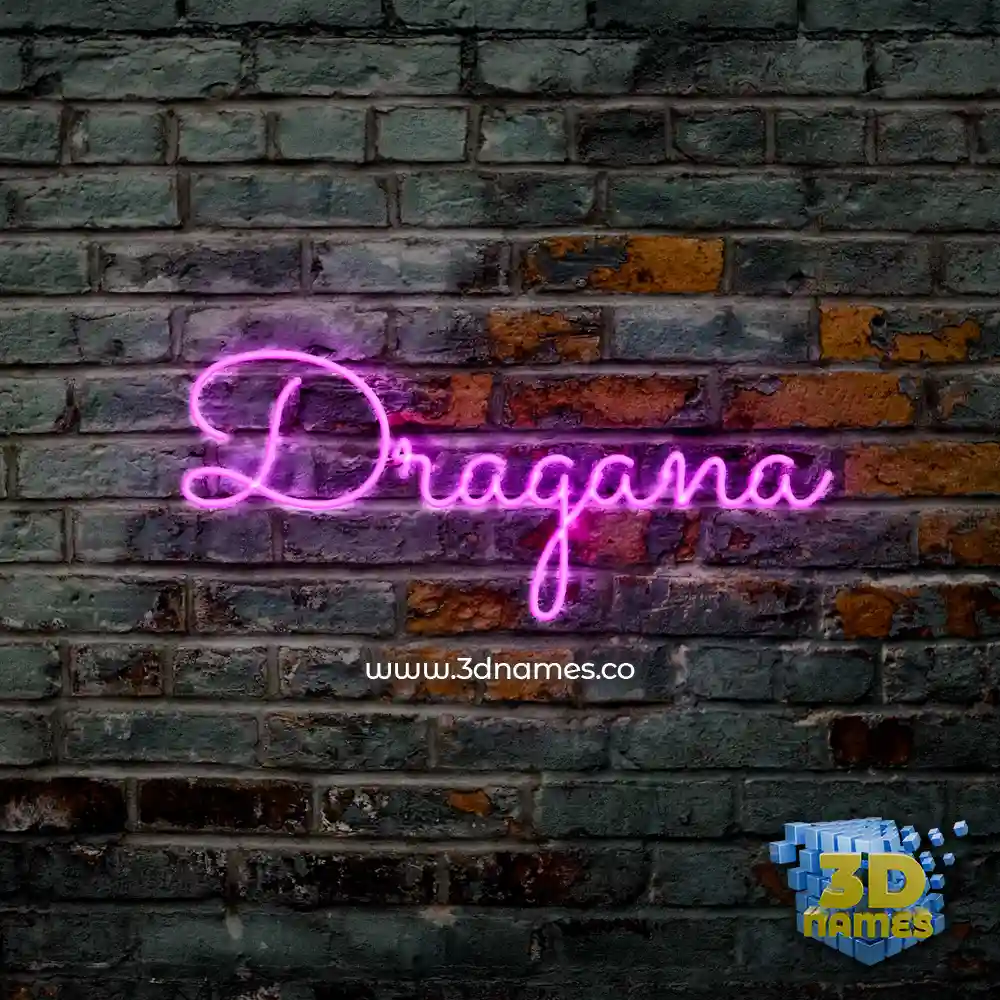 dragana in Pink Neon style - 3D name wallpaper