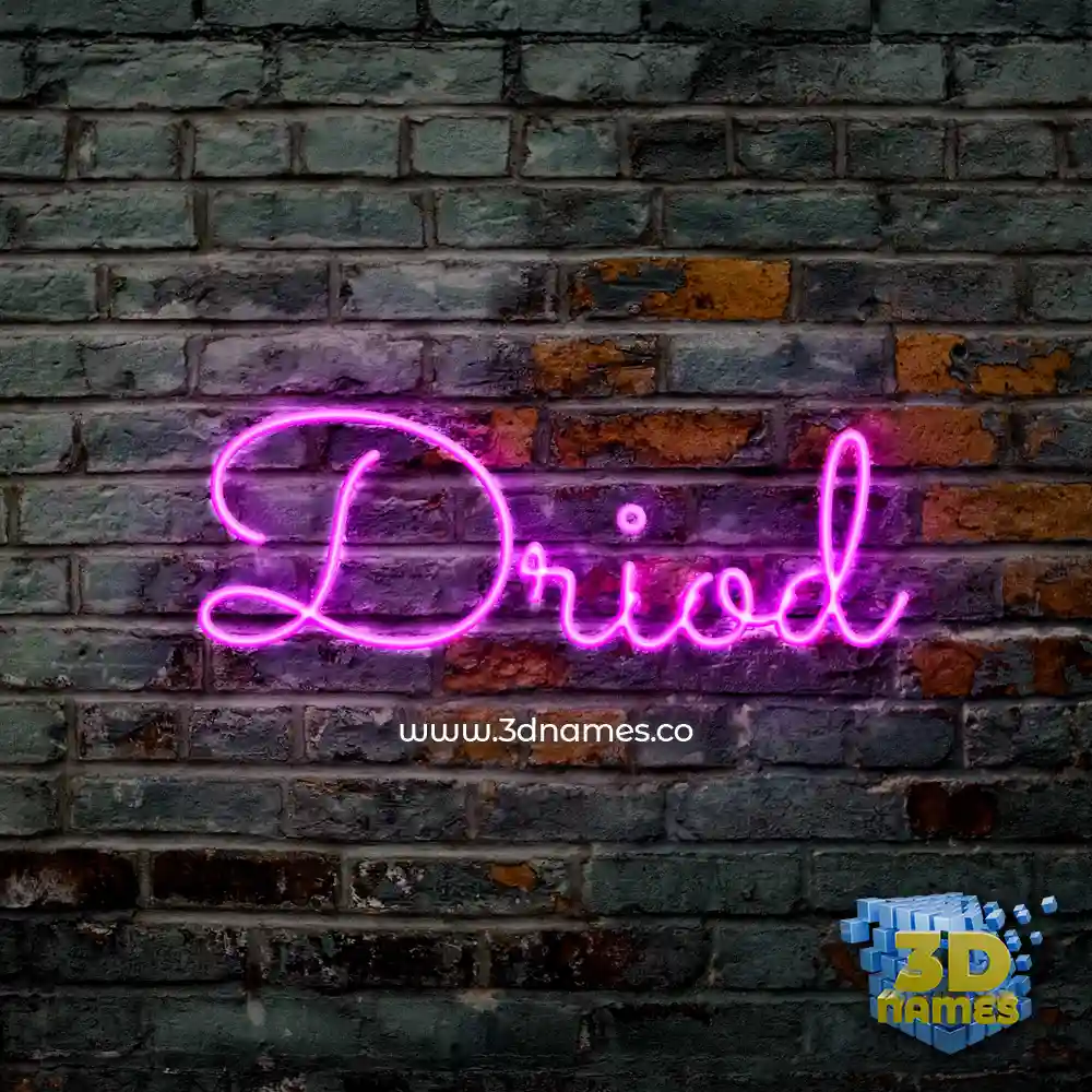 driod in Pink Neon style - 3D name wallpaper
