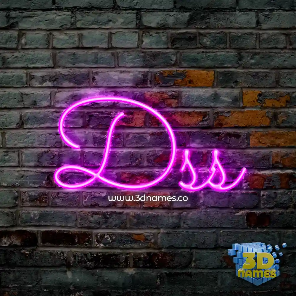 dss in Pink Neon style - 3D name wallpaper